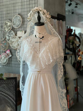 Chiffon Lace Vintage Wedding Dress with Long Sleeves - DollyGown